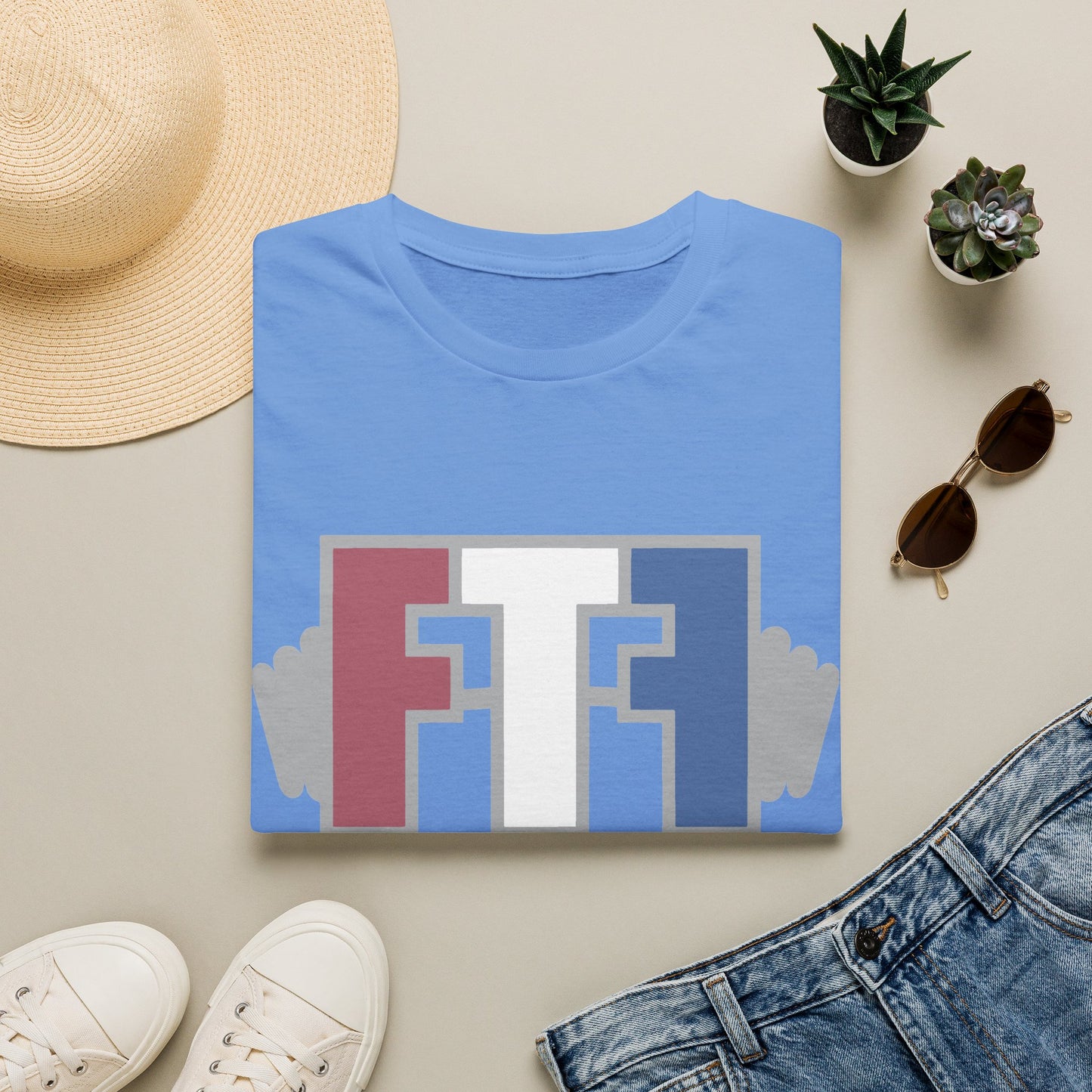 Vintage French Flag FT Graphic T-Shirt