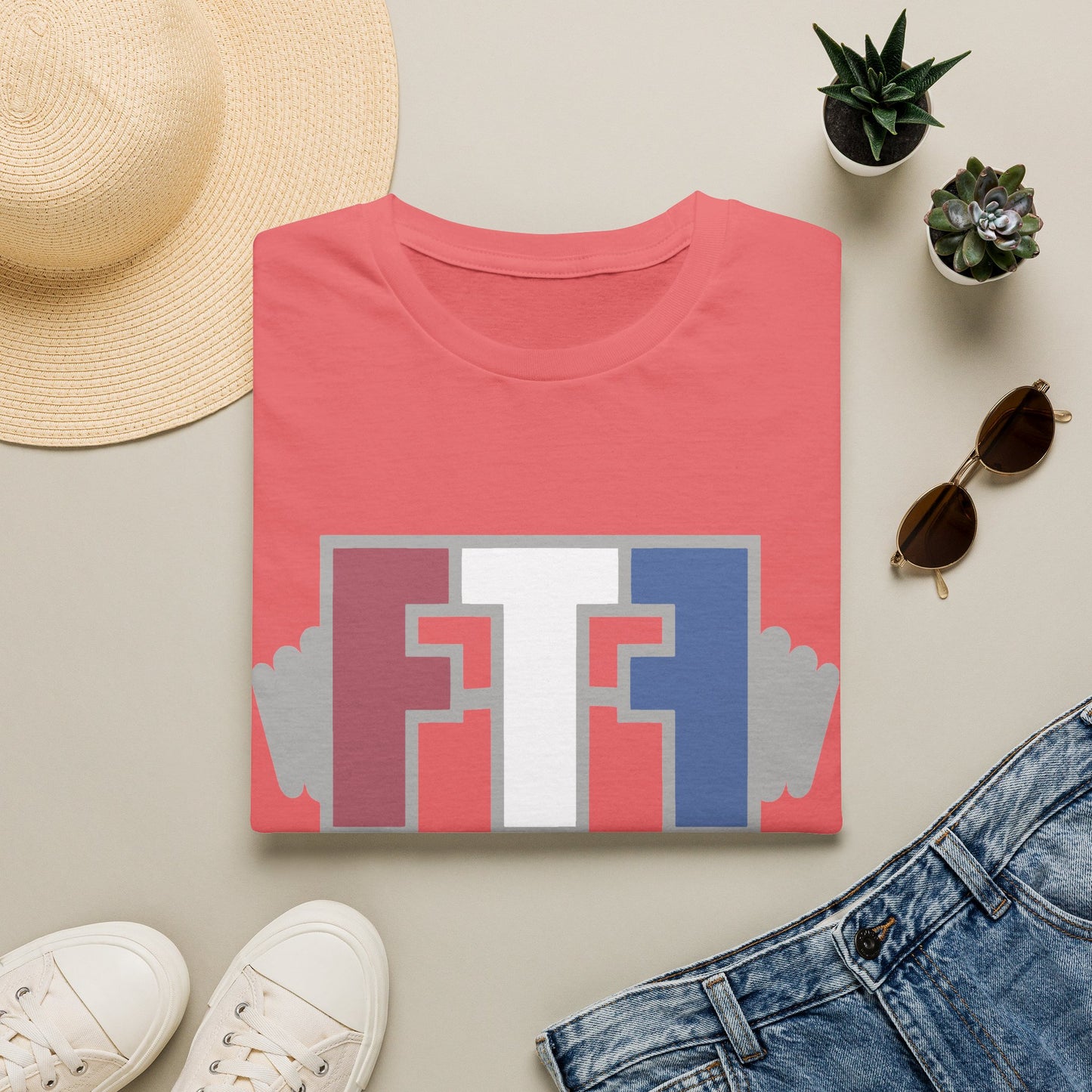 Vintage French Flag FT Graphic T-Shirt