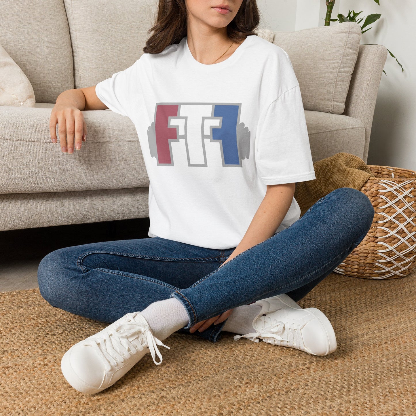 Vintage French Flag FT Graphic T-Shirt