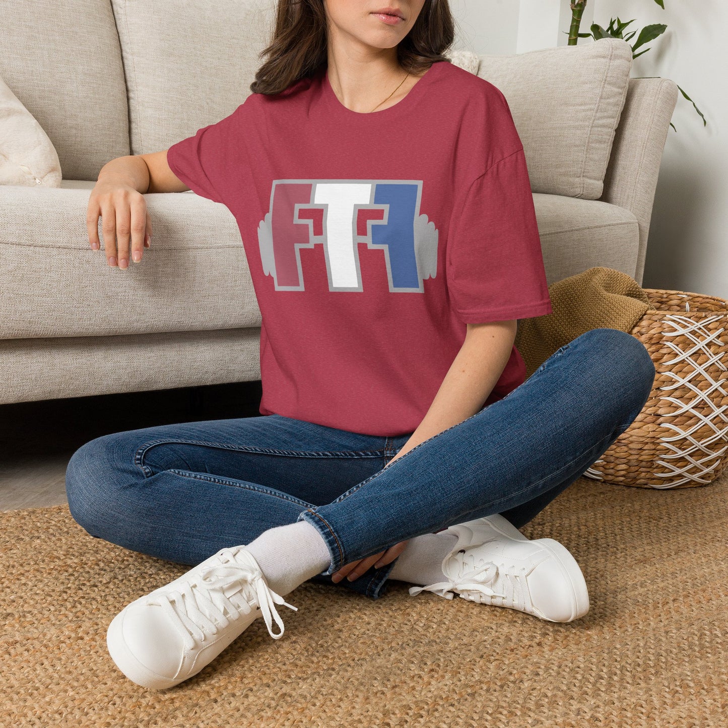 Vintage French Flag FT Graphic T-Shirt