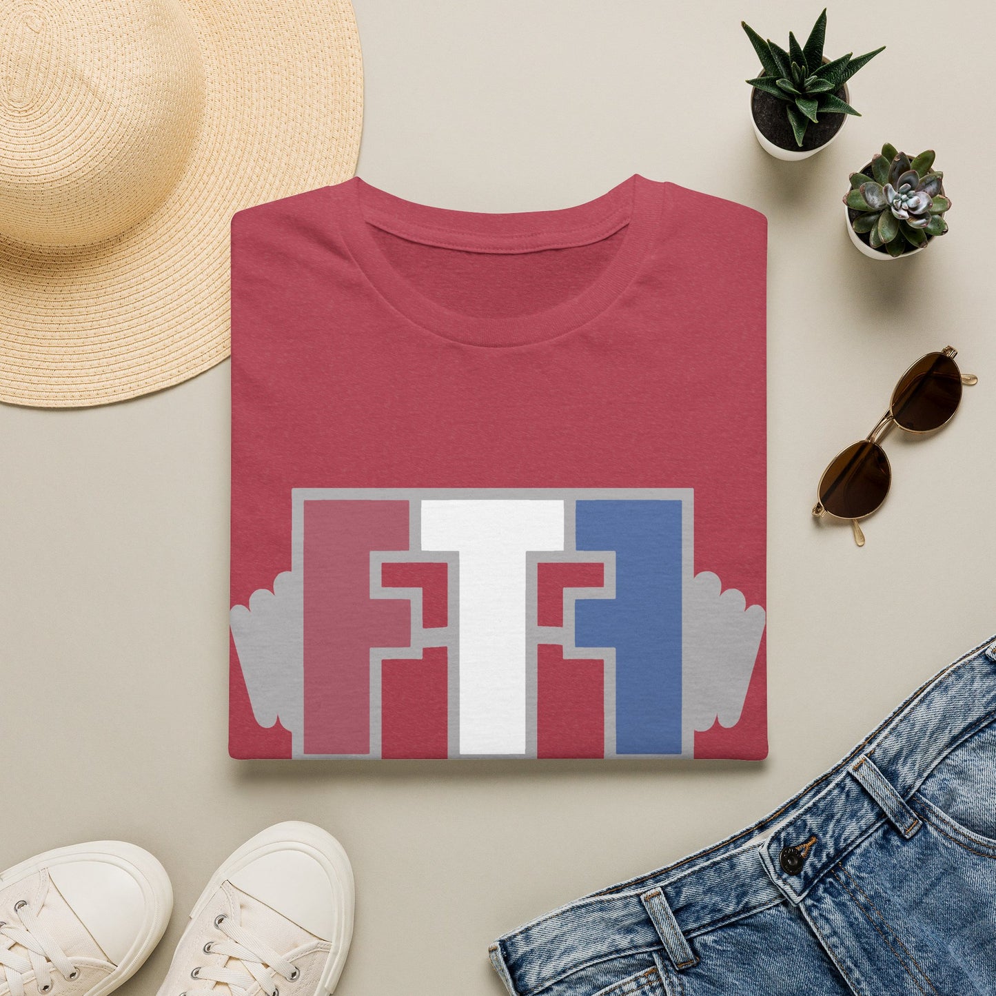 Vintage French Flag FT Graphic T-Shirt
