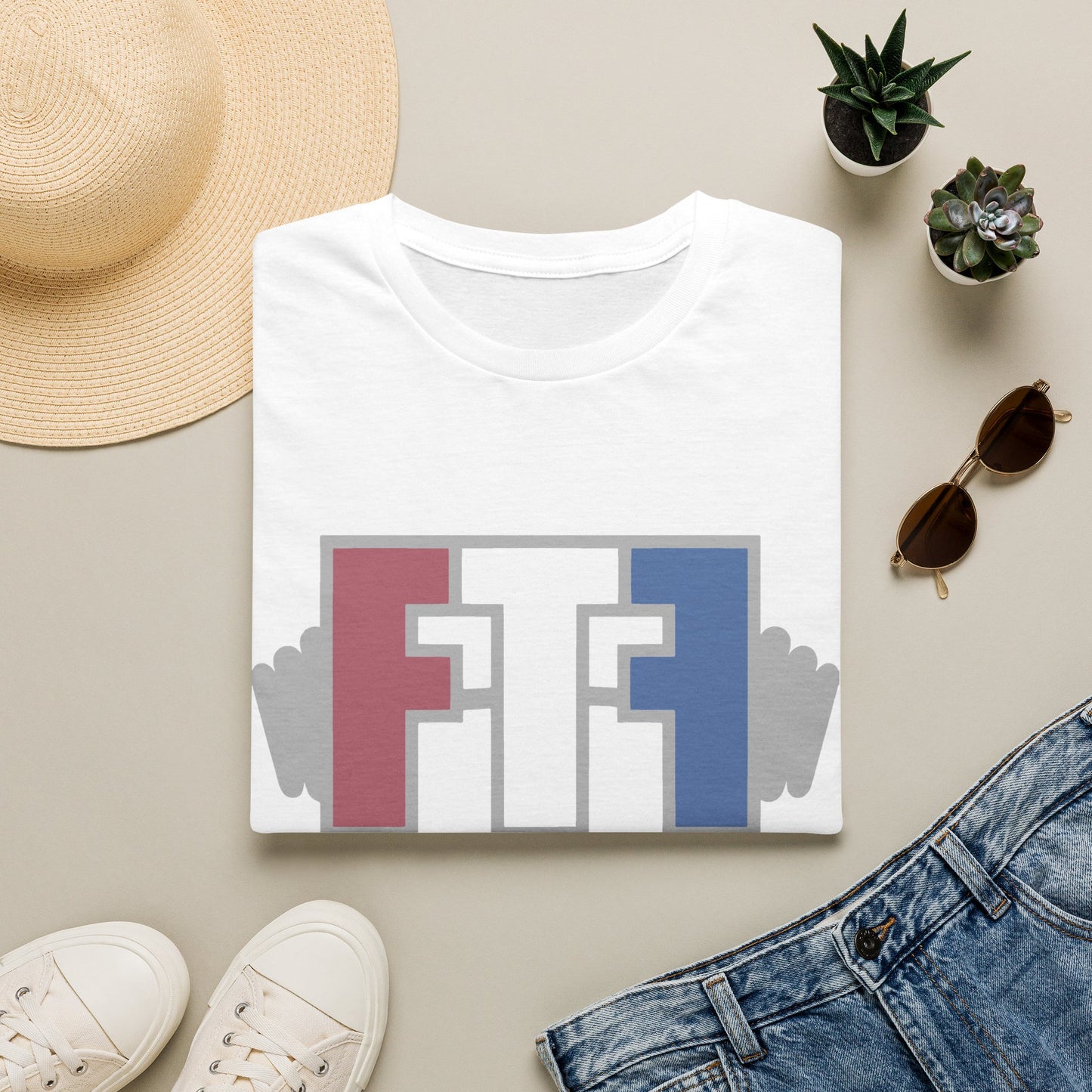 Vintage French Flag FT Graphic T-Shirt